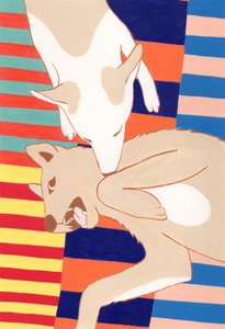 Playful Dog Affection by Julie Lesouef