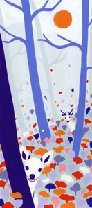 Whimsical Forest Fawns by Julie Lesouef
