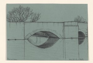 Bridge, Probably Near Lake Thun by Julie de Graag (signed by artist)