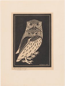 Two Owls by Julie de Graag (signed by artist)