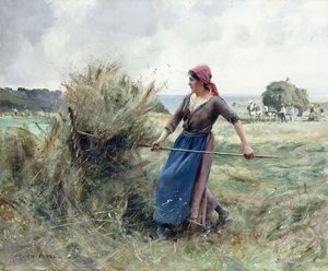 Peasant and Hay by Julien Dupre