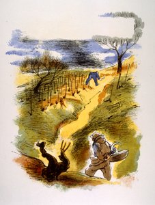 Humorous Wine Illustration 1946. Illustration by Julien Pavil