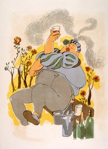 Humorous Wine Illustration