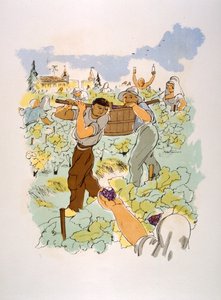 Humorous Wine Illustration 1946