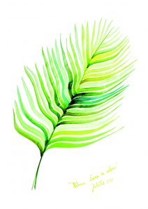 Vibrant Tropical Leaf by Julija Belickienė