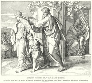 Abraham Sends Away Hagar and Ishmael by Julius (after) Schnorr von Carolsfeld