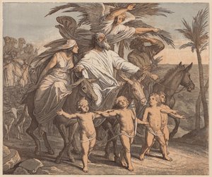 Abraham Beholding the Promised Land, Genesis, XII, 7 by Julius (after) Schnorr von Carolsfeld