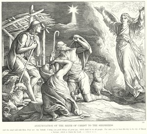 Annunciation of the Birth of Christ to the Shepherds by Julius (after) Schnorr von Carolsfeld
