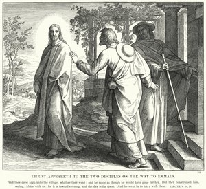 Christ Appeareth to the Two Disciples on the Way to Emmaus by Julius (after) Schnorr von Carolsfeld