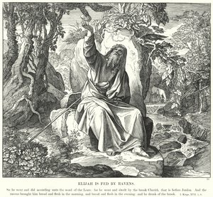 Elijah is Fed by Ravens by Julius (after) Schnorr von Carolsfeld