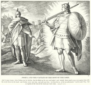 Joshua and the Captain of the Host of the Lord by Julius (after) Schnorr von Carolsfeld
