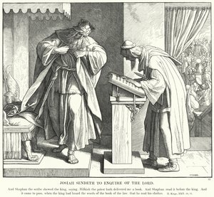 Josiah Sendeth to Enquire of the Lord by Julius (after) Schnorr von Carolsfeld