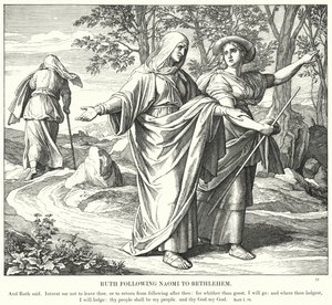 Ruth Following Naomi to Bethlehem by Julius (after) Schnorr von Carolsfeld