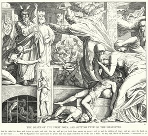 The Death of the First Born, and Setting Free of the Israelites by Julius (after) Schnorr von Carolsfeld
