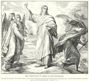 The Temptation of Christ in the Wilderness by Julius (after) Schnorr von Carolsfeld