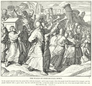 The Walls of Jericho Fall Down by Julius (after) Schnorr von Carolsfeld
