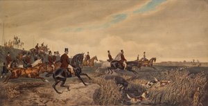 Emperor Franz Joseph I with Empress Elisabeth During a Parforce Hunt by Julius Blaas von