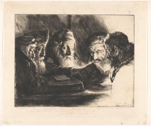 Five Jewish Men Reading