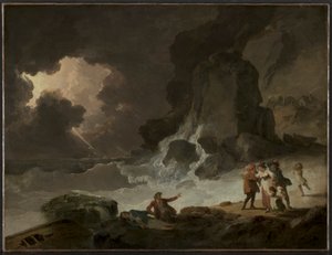 A Storm Behind the Isle of Wight by Julius Caesar Ibbetson