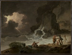 A Storm Behind the Isle of Wight by Julius Caesar Ibbetson