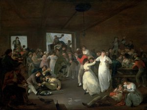 Bombance of sailors, scene in a tavern in Portsmouth (England)