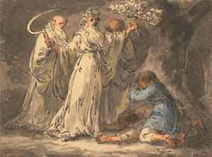 Cutting Mistletoe by the Druids by Julius Caesar Ibbetson