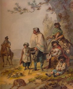 Gipsy Beggars by Julius Caesar Ibbetson