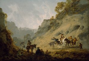 Gypsies with an Ass Race by Julius Caesar Ibbetson