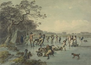 Skating in Hyde Park, c.1785