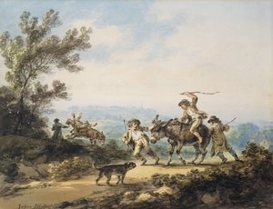 The Recalcitrant Donkey by Julius Caesar Ibbetson