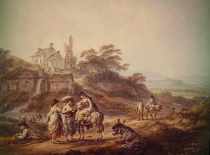 The Water Mill by Julius Caesar Ibbetson