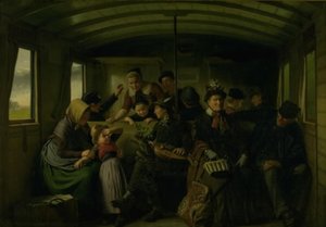 In a Third-Class Railway Carriage by Julius Exner