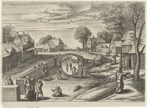 January Ianvarivs (title on object) The Twelve Months (series title) by Julius Goltzius