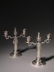 Candelabrum, firm of Peter Carl Fabergé by Julius Rappoport