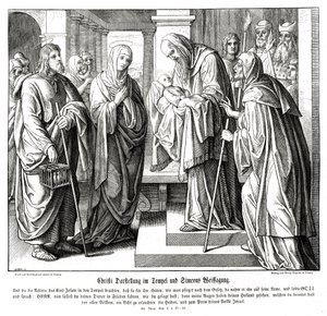Christ is presented in the temple, Gospel of Luke