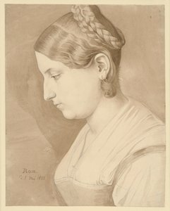 Italian Woman. Bust, Seen from the Side, Facing Left