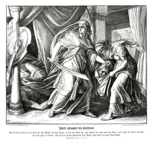 Judith beheads Holofernes, book of Judith