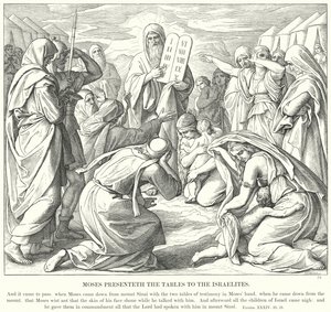 Moses Presenting the Tablets to the Israelites by Julius Schnorr von Carolsfeld