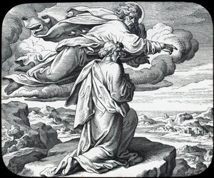 Moses Views the Land of Israel, 19th Century by Julius Schnorr von Carolsfeld