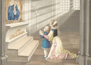 Mother and Daughter in Prayer, ca. 1811-17 by Julius Schnorr von Carolsfeld