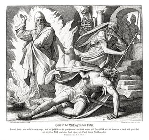 Saul with the witch of Endor by Julius Schnorr von Carolsfeld