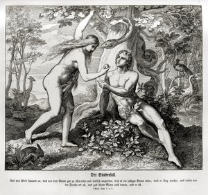 The Fall, Genesis by Julius Schnorr von Carolsfeld