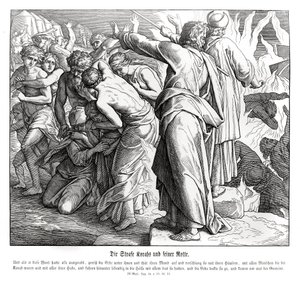 The punishment of Korah, Numbers