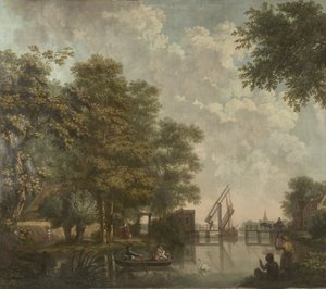 Three Wall Hangings with a Dutch Landscape by Jurriaan Andriessen (attributed to)