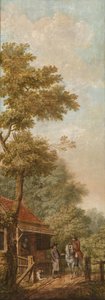 Wallpaper with Dutch Landscape, Belonging to the Hall of Nieuwe Doelenstraat 22 by Jurriaan Andriessen