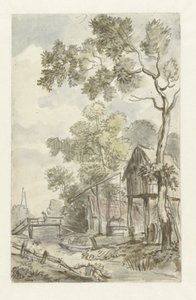 Design for Wall Painting with Dutch Landscape by Jurriaan Andriessen