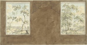 Design for the wall in the hall of Jan de Groot, Keizersgracht 187