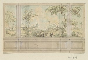 Design Drawing for a Room Wall by Jurriaan Andriessen