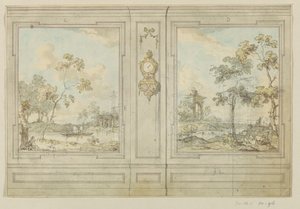 Design Drawing for a Room Wall by Jurriaan Andriessen