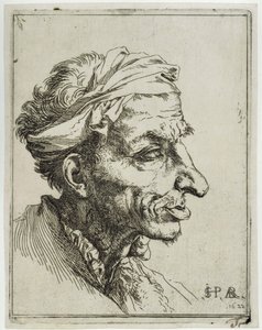 Small Grotesque Head by Jusepe de Ribera